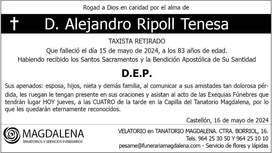 D. Alejandro Ripoll Tenesa