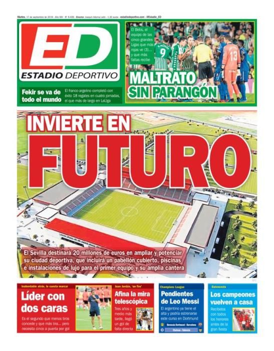 Portada ESTADIO DEPORTIVO 17 septiembre 2019