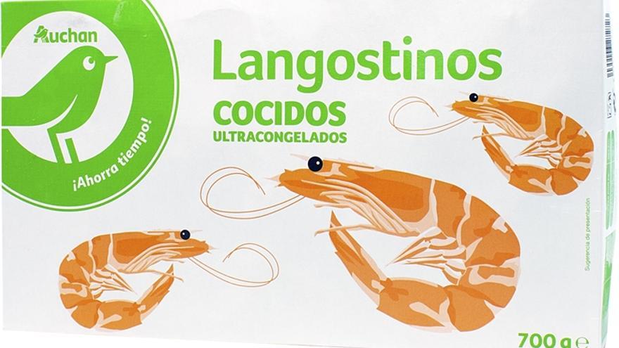 Langostinos cocidos ultracongelados de Alcampo