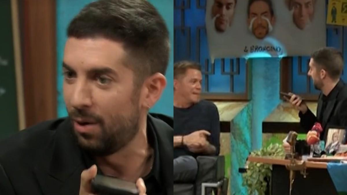 David Broncano manda un audio de WhatsApp a Pablo Motos en directo.