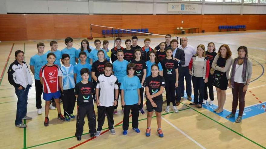 Imagen de la inauguración del nuevo centro de tecnificación de bádminton de Pontevedra.