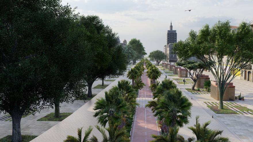 El PSOE presenta su proyecto para peatonalizar la Marina, la Alameda y el Guadalmedina