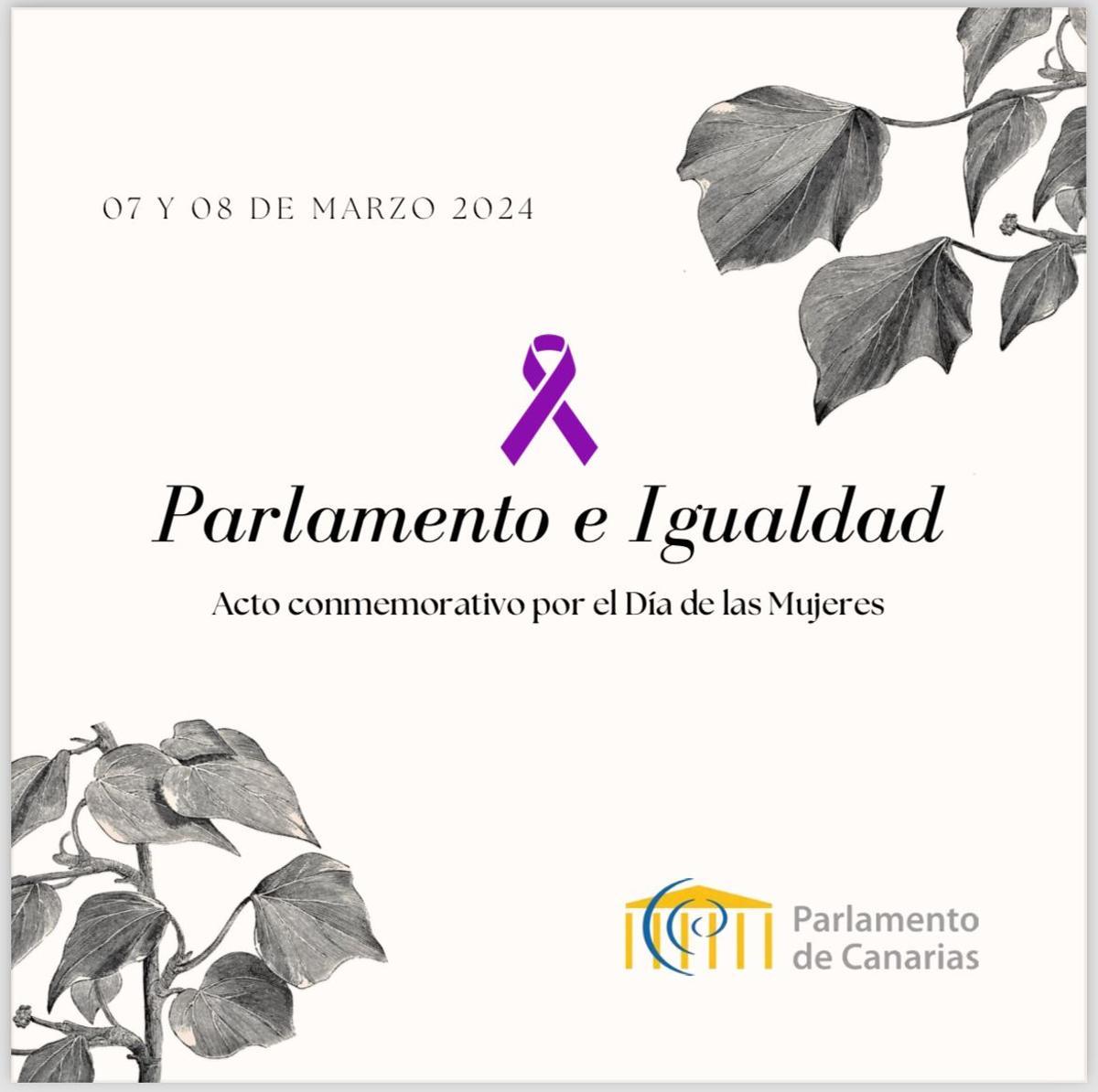 El Parlamento de Canarias conmemora el 8M