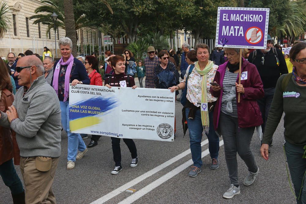 Manifestación contra la violencia de género en Málaga