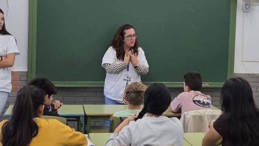 Raquel Fernández Tamayo durante su trabajo en un centro. | L.O.