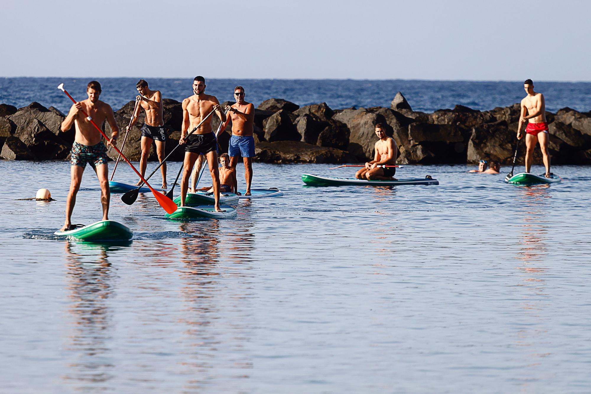 Sesión de paddle surf y kayak del  Lenovo Tenerife