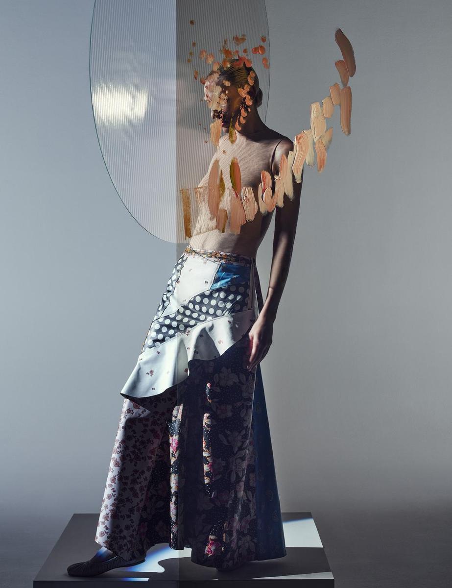 La falda patchwork de Zara Atelier