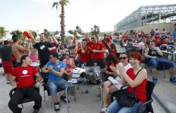 Así se ha vivido el España-Irlanda en las playas