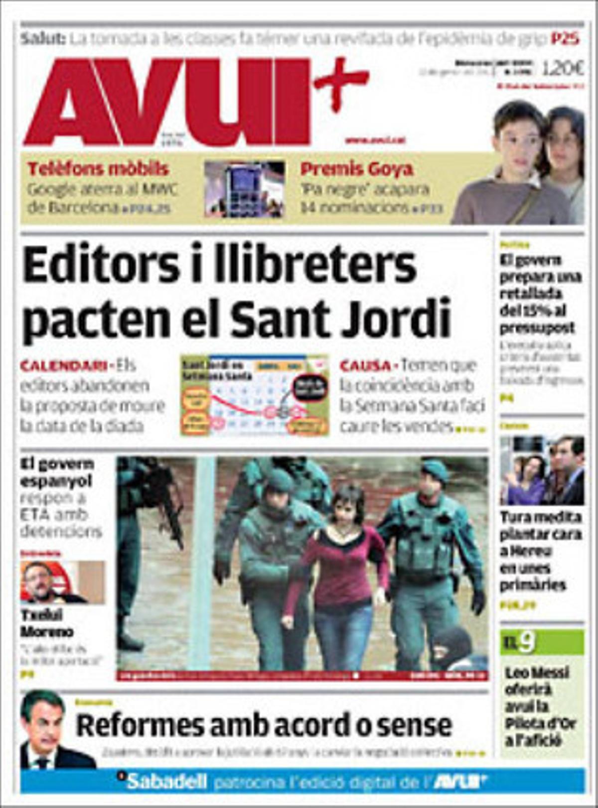 ’Avui’ destaca també que Felip Puig confia la direcció general dels Mossos a Manel Prat Peláez, fins ara gerent del Centre d’Estudis Jordi Pujol.