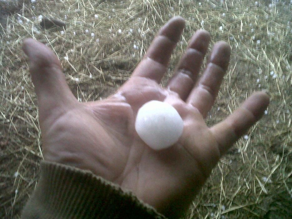 Granizada en el suroccidente de Asturias