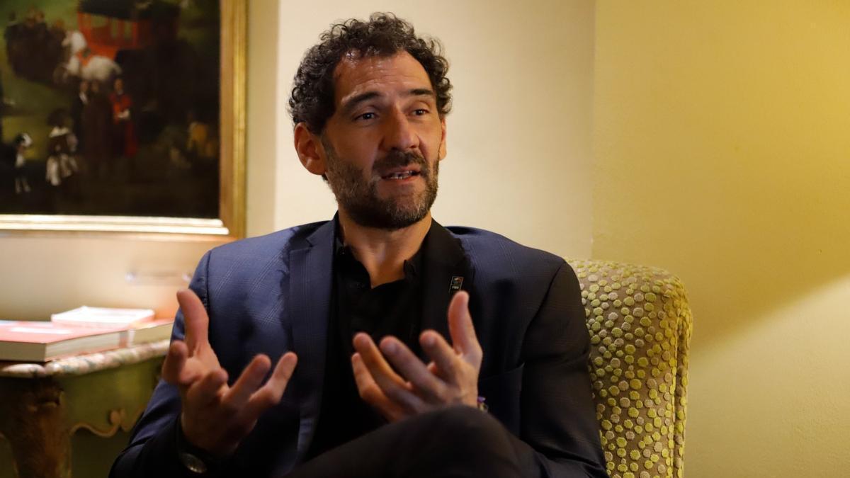 Garbajosa, durante la entrevista con este diario en Zaragoza