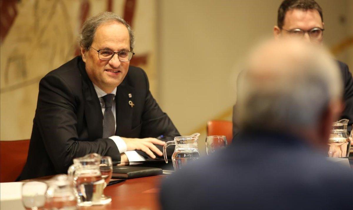 Quim Torra, en una reunión del Consell Executiu.