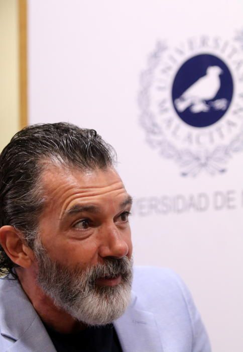 Antonio Banderas, en la presentación de la Cátedra de Estudios Cofrades de la UMA