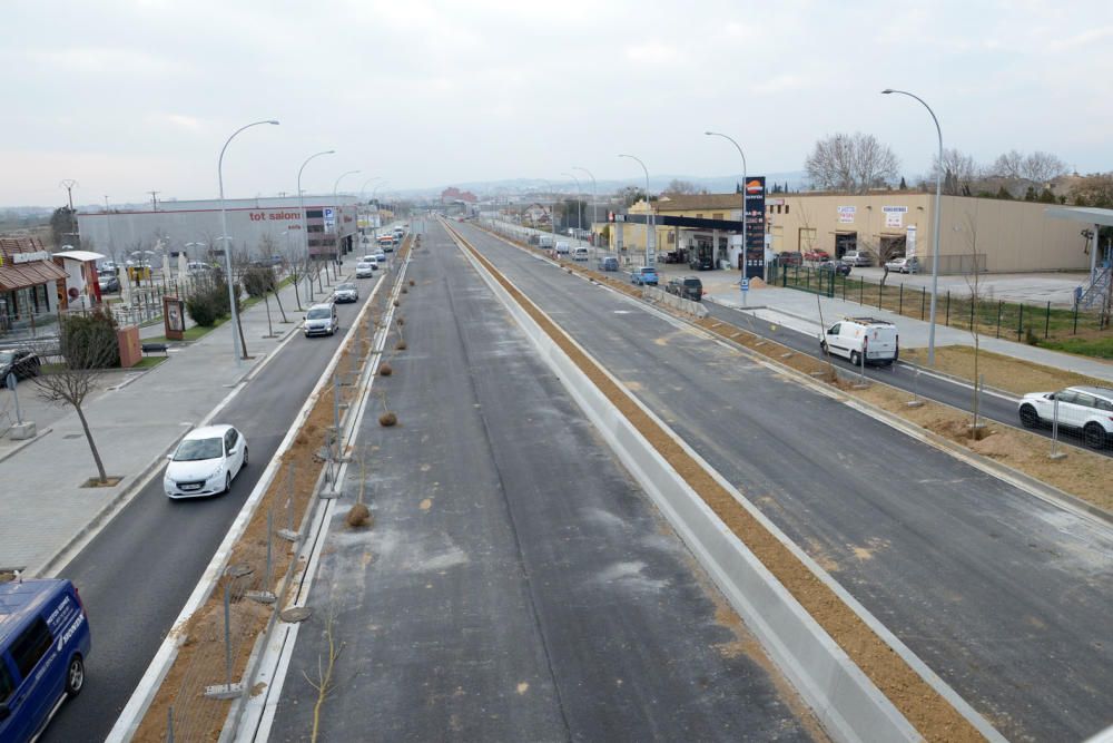 Obres a la C-260 de Figueres