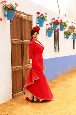 Vestido Flamenca - Modelo Carmen Rojo - PEDROCHE GITANA