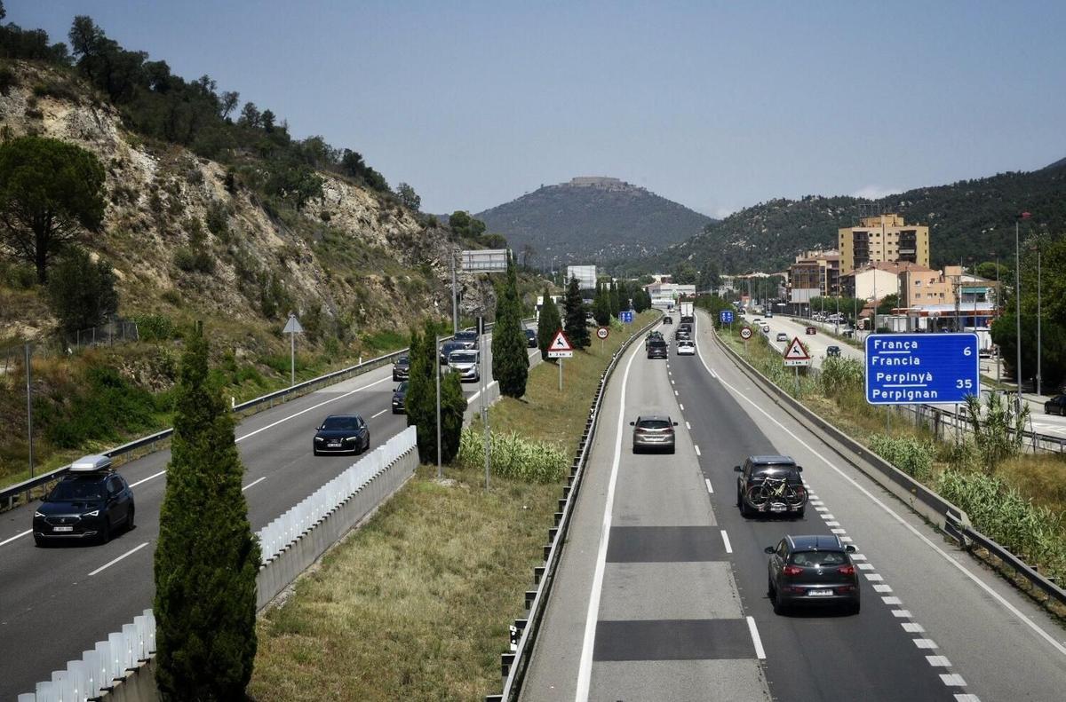 L'AP-7, en el seu pas per la Jonquera.