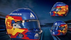 Así es el nuevo casco de Carlos Sainz para la temporada 2025 con Williams