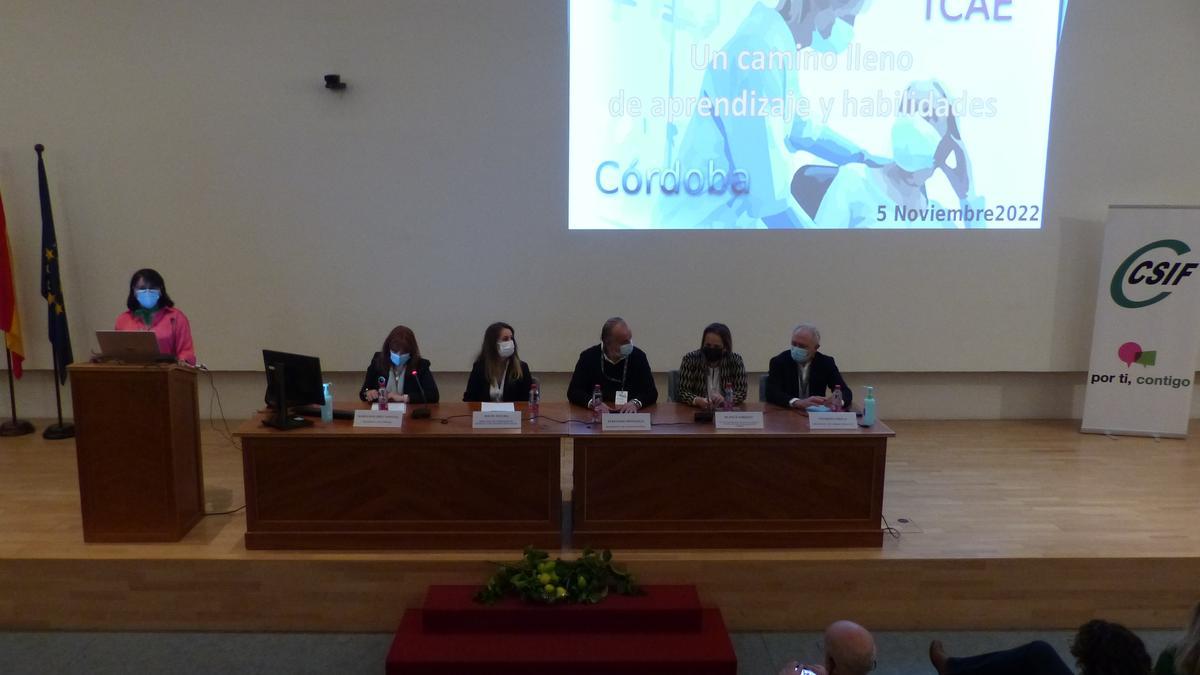 Congreso del TCAE organizado por CSIF y celebrado este sábado en el hospital Reina Sofía de Córdoba.