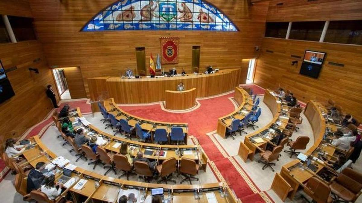 Imagen de archivo de una sesión en el Parlamento de Galicia
