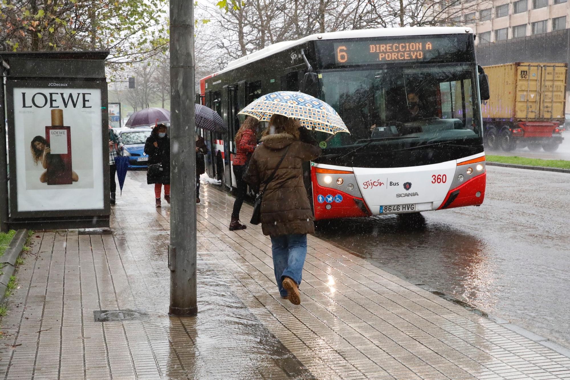 Temporal en Gijón