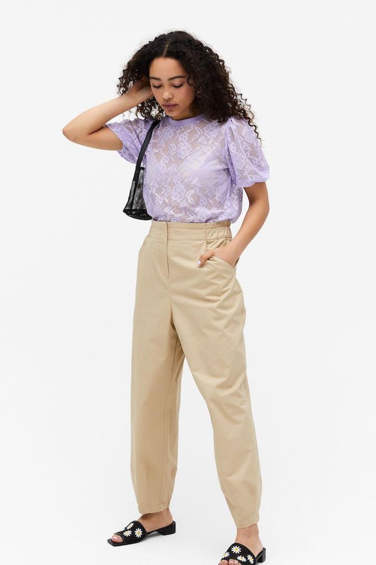 El pantalón slouchy nude