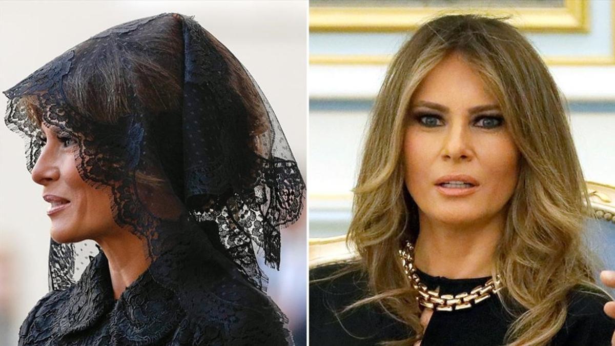 Melania Trump, tapada durante su audiencia con el Papa, y con la cabeza destapada en Arabia Saudí.