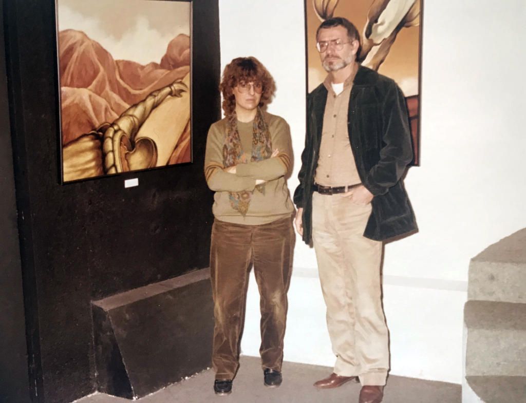 Rafael Jaime, en una exposición individual en los 80 en Barcelona.