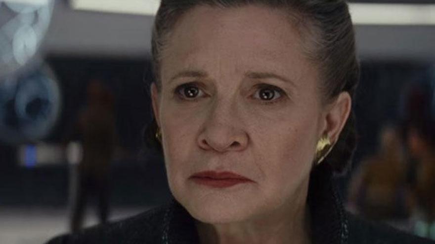 Leia Organa, interpretada por Carrie Fisher