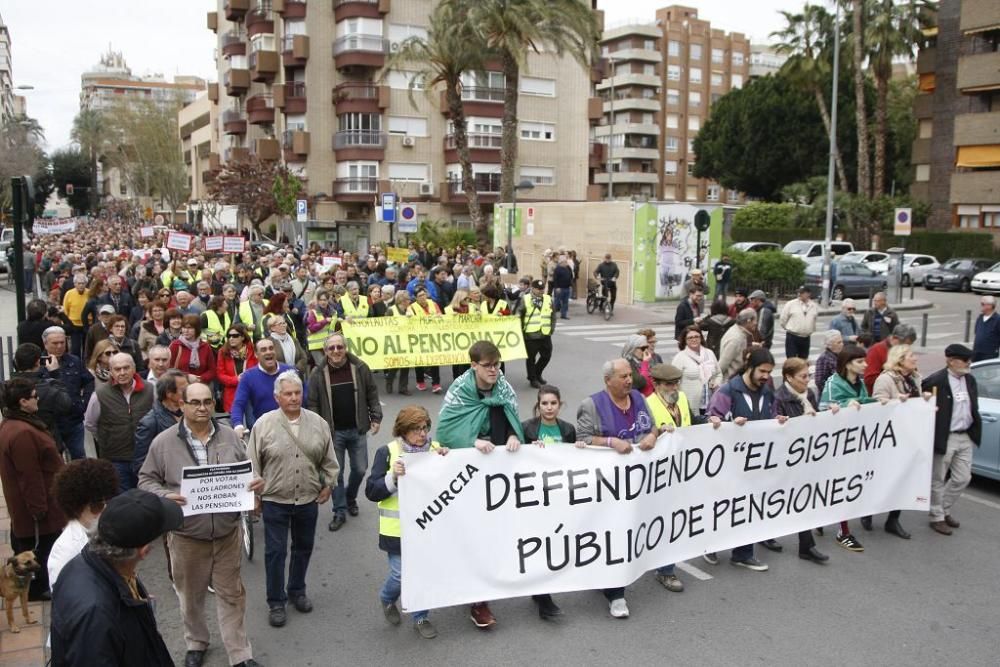 Manifestación por unas pensiones dignas en Murcia