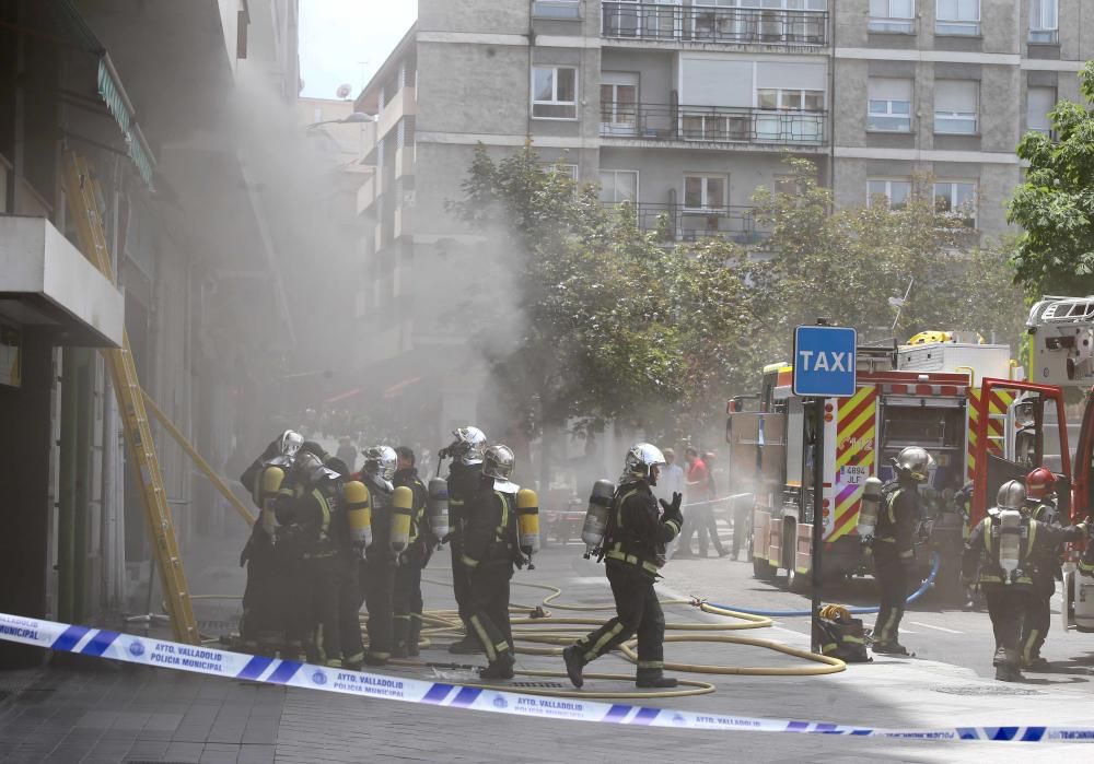 Incendio en un bar en el centro de Valladolid