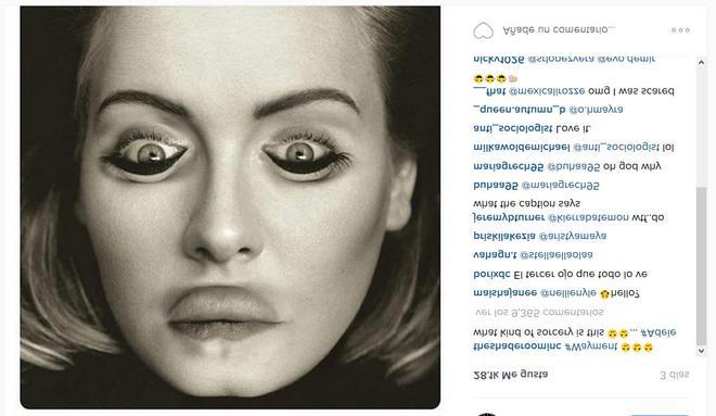 Adele... con un aspecto un tanto temible