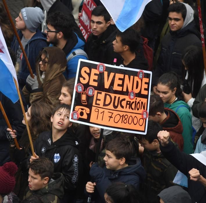 Estudiantes de A Coruña protestan contra la Lomce