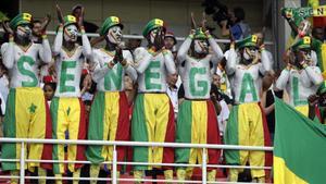 Aficionados senegaleses durante el partido de su selección ante Polonia