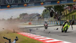 Accidente de Alex Márquez en el Gran Premio de Catalunya de Moto GP