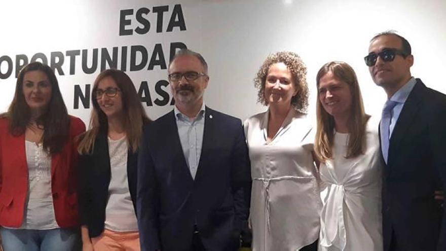 Moreno, Soria, Rodríguez y Salinas vistaron ayer la oficina de &#039;No te rindas&#039; en Caravaca.