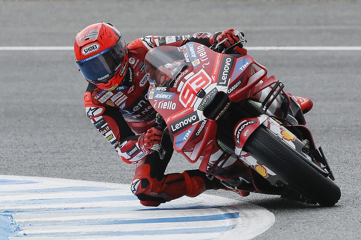 Marc Márquez, de Ducati Lenovo Team, durante el Gran Premio de España de MotoGP