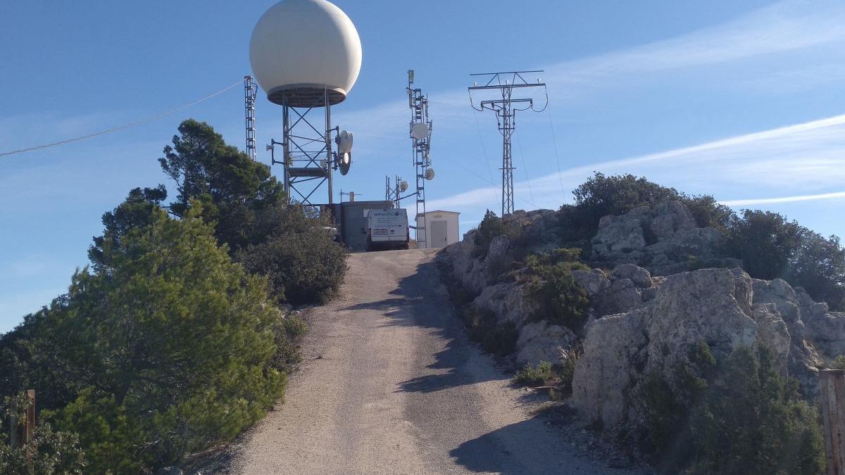 Imagen del radar de Aemet en la Sierra de la Pila