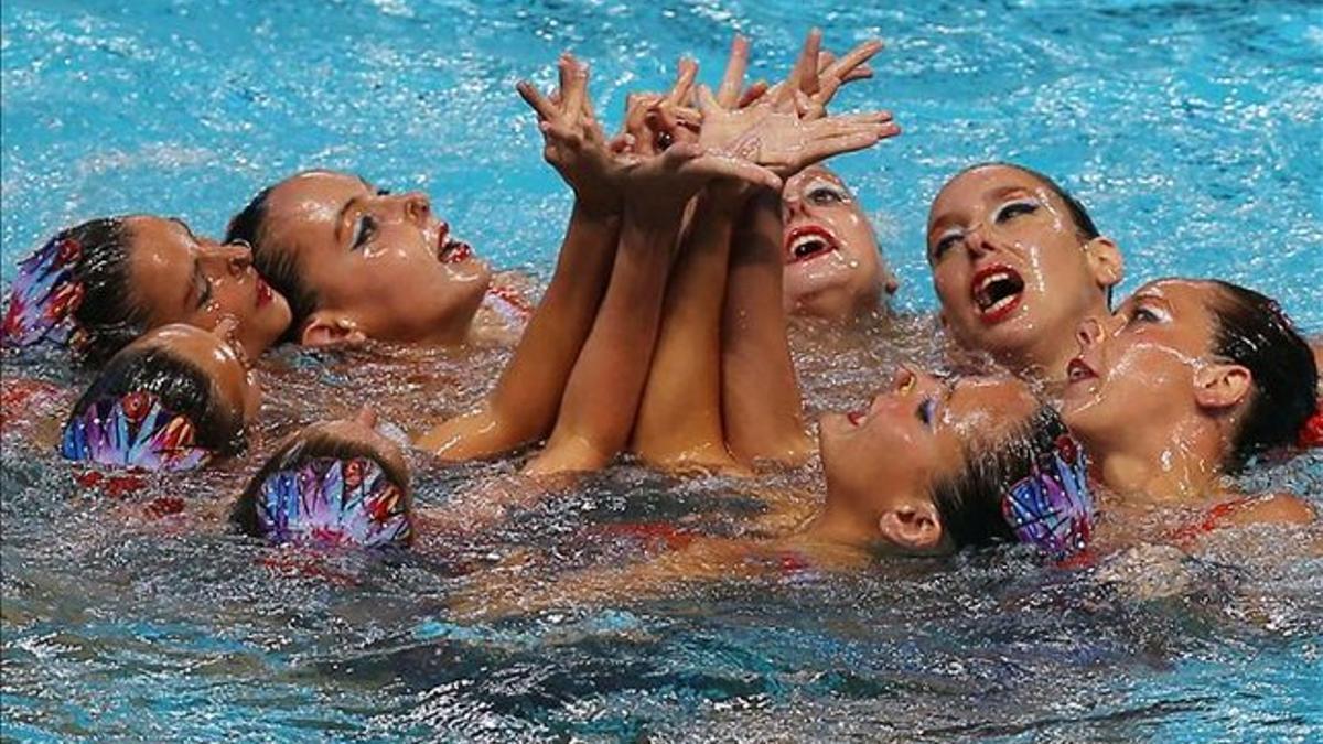 La coreografía del equipo español impresionó en el Kazán Arena