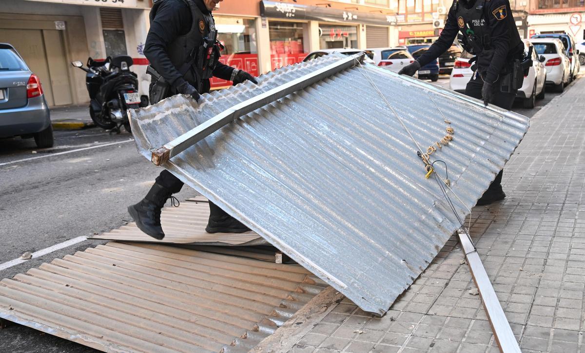 Decenas de incidencias en Elche por las fuertes rachas de viento