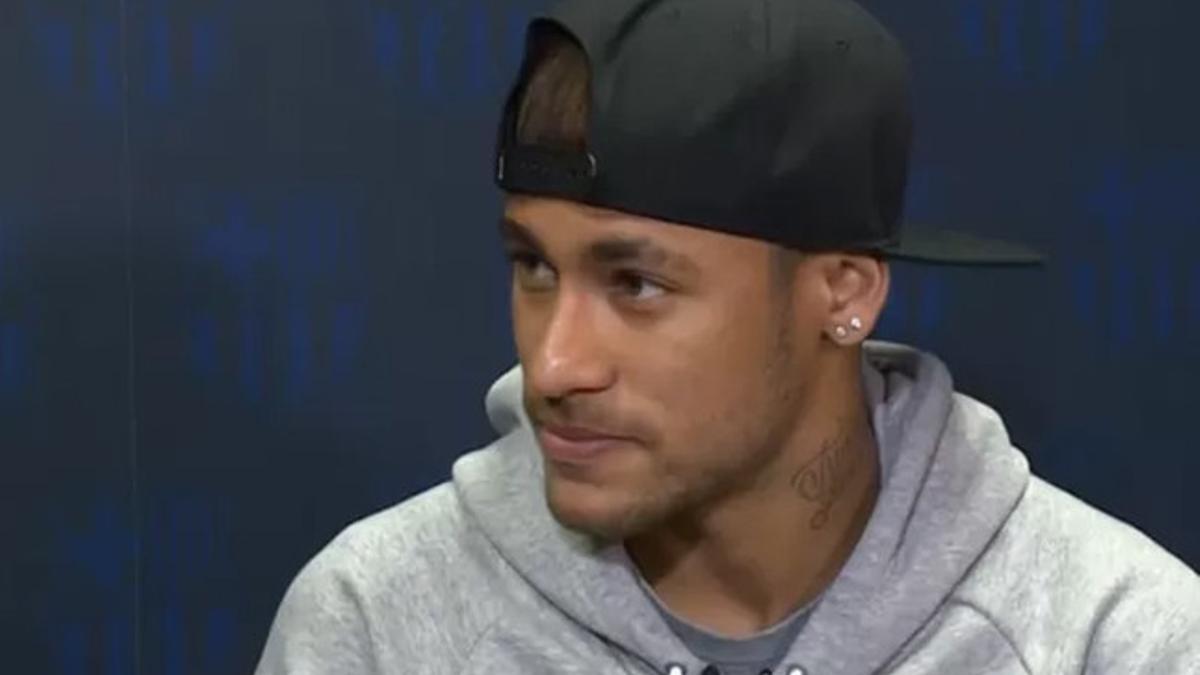 Neymar, durante su entrevista