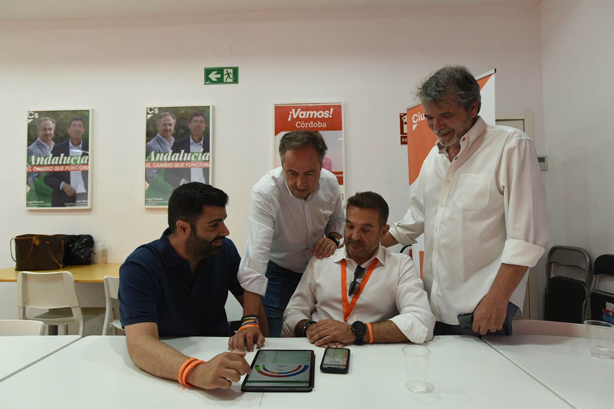 Noche electoral en la sede de Ciudadanos en Córdoba