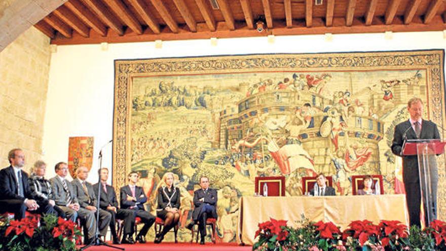 Socías ayer en el Palacio de La Almudaina pronunciando su discurso por el Día de la Constitución.