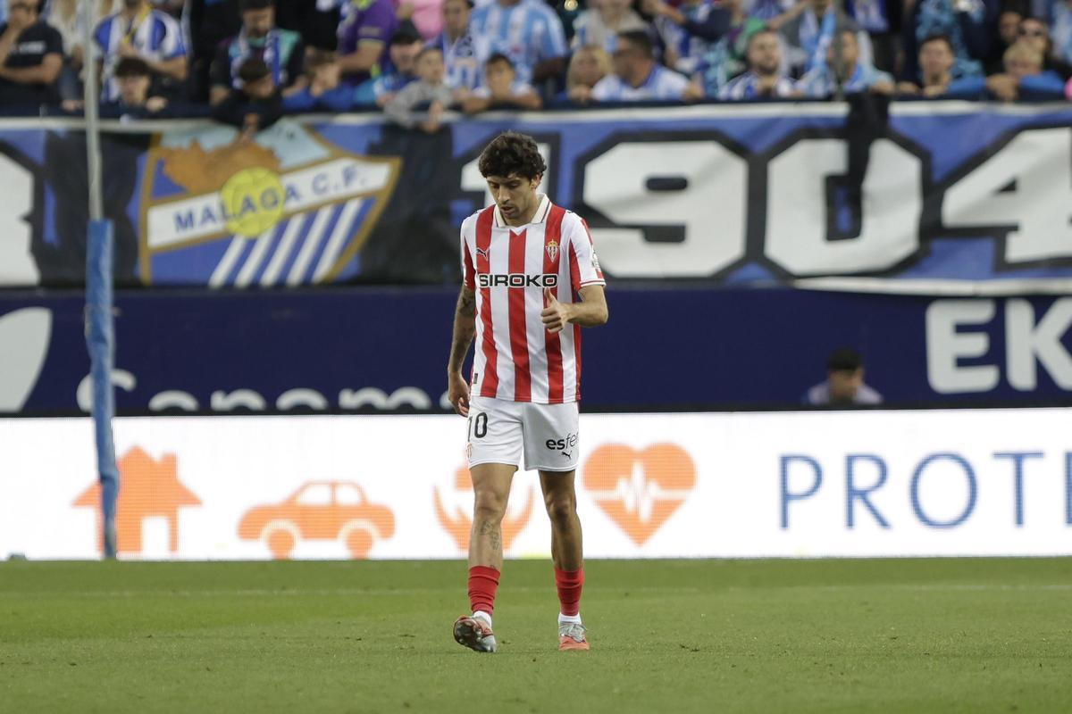 Imágenes del encuentro entre el Málaga y el Sporting