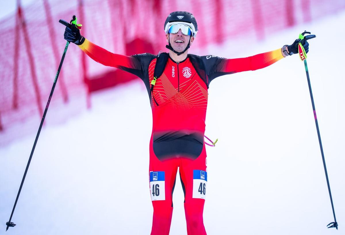 El banyolí Oriol Cardona, després d’imposar-se en la prova de la Copa del Món d’esprint dijous passat.
