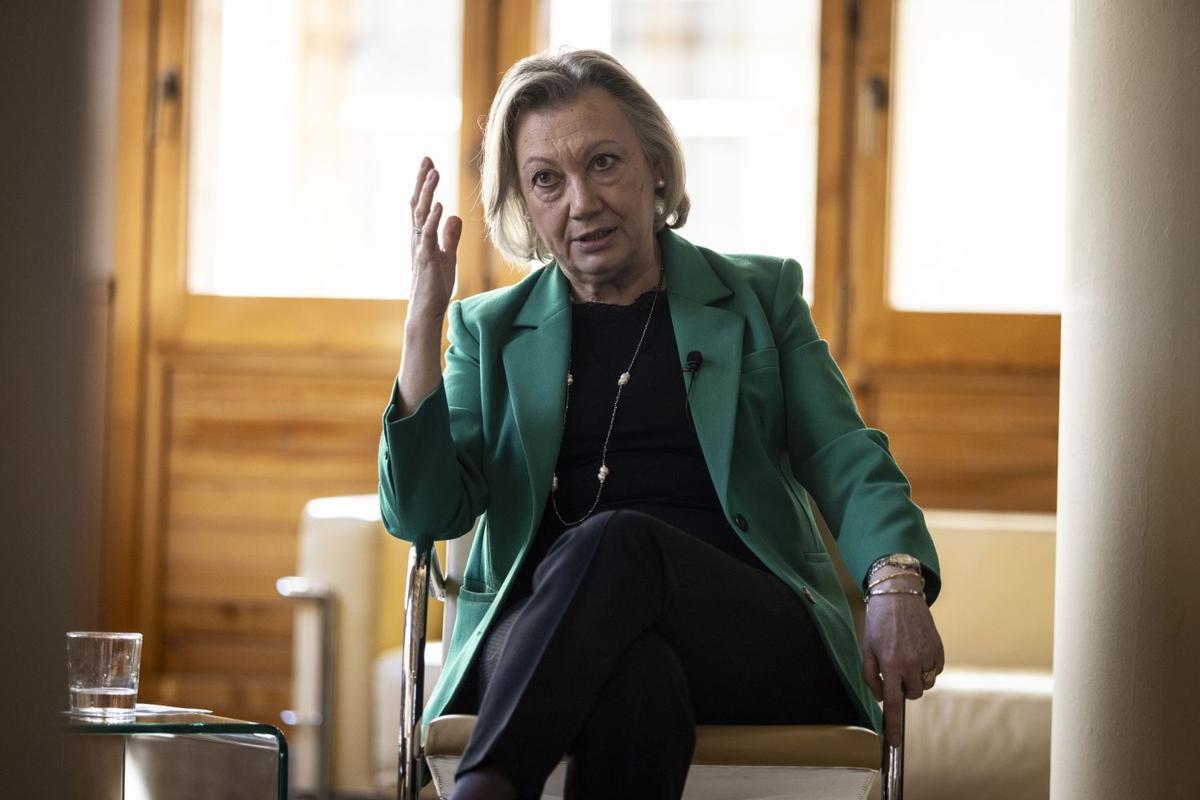 La presidente Luisa Fernanda Rudi, en el encuentro organizado por EL PERIÓDICO.
