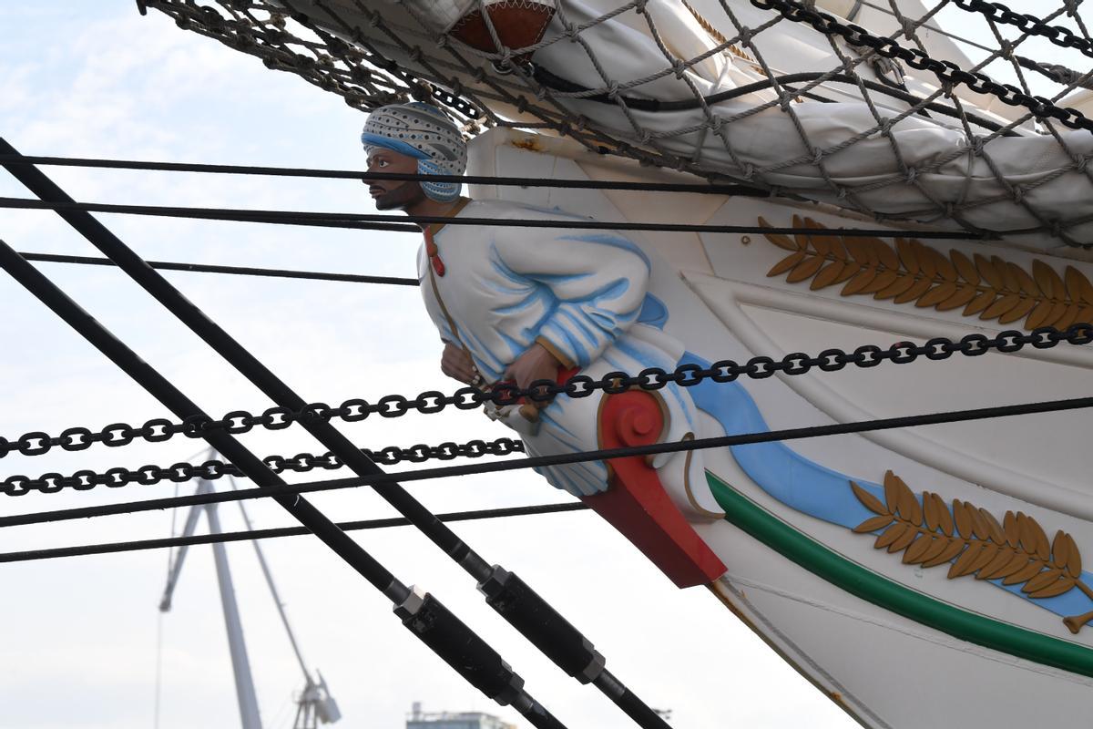 El 'Shabab Omán II', participante en la regata de Grandes Veleros, recala esta semana en el Puerto de A Coruña