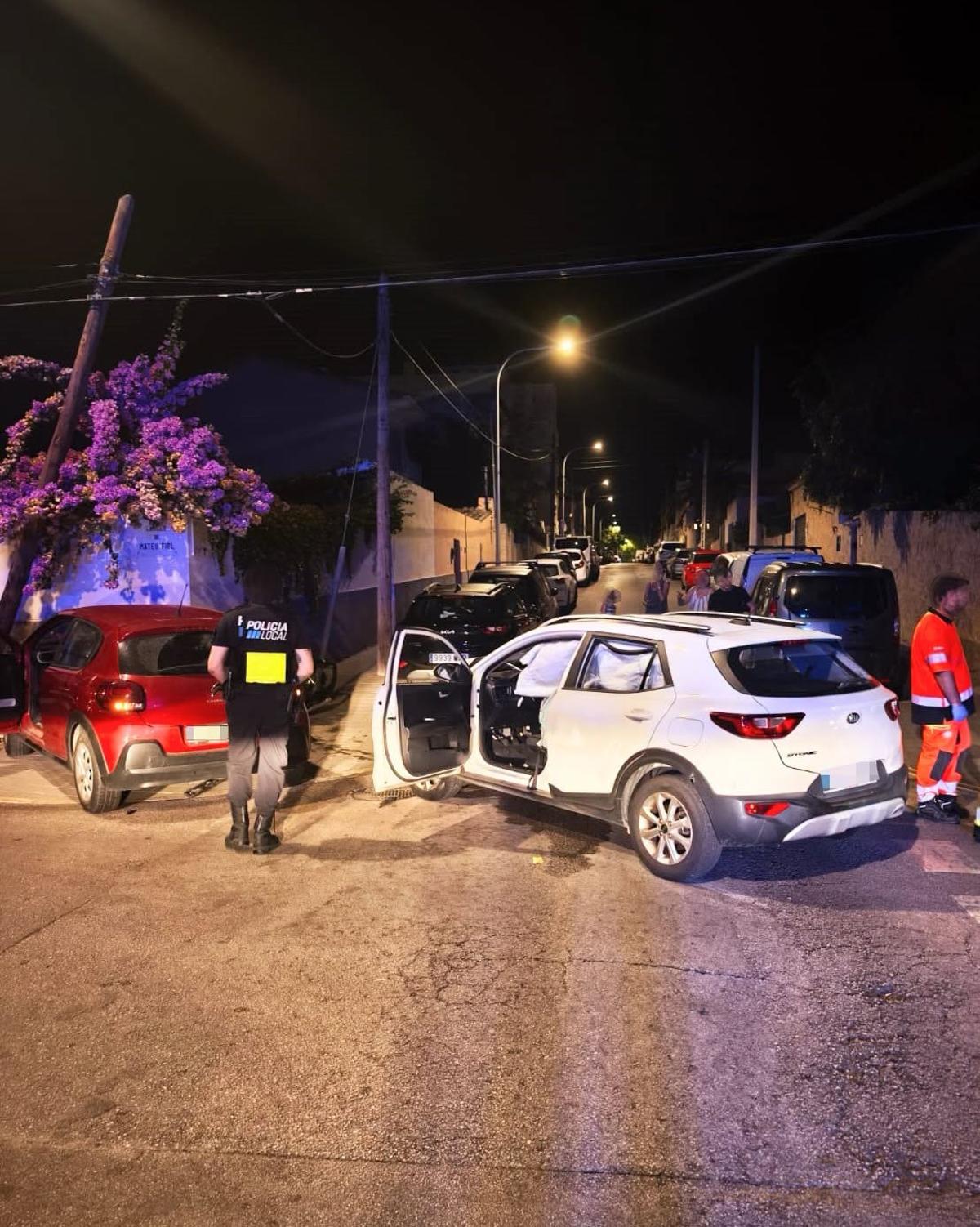 Los dos vehículos implicados en el siniestro.