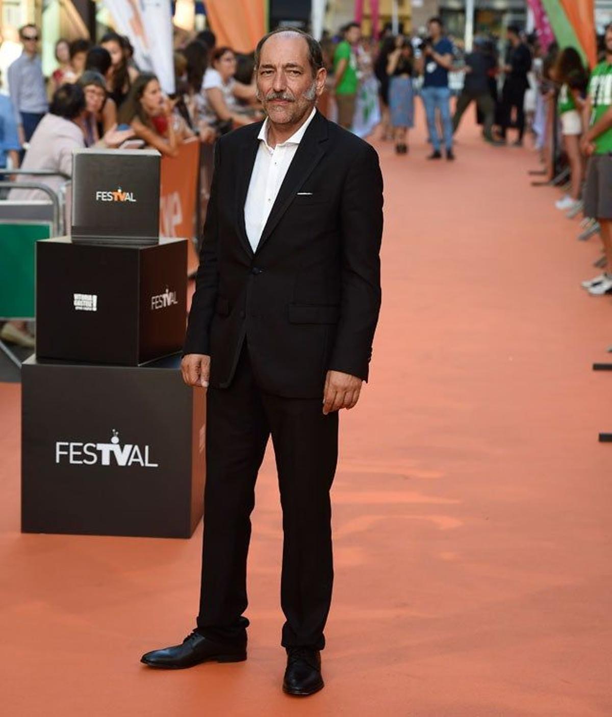 Tomás del Estal, en el estreno de Víctor Ros en el FesTVal de Vitoria.