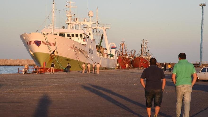 El buque a su llegada al puerto argentino.