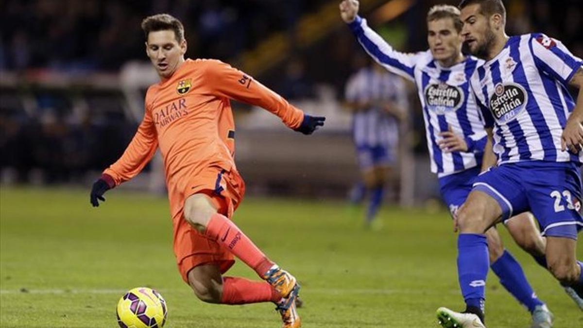 Messi suma 19 goles en 19 jornadas, pero ninguno de penalti